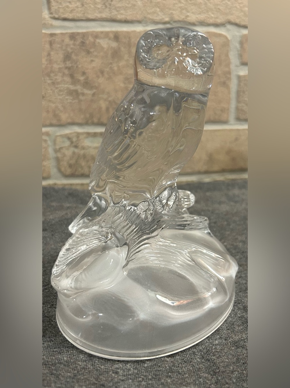 Vintage Cristal d'Arques Glass Owl
Paperweight